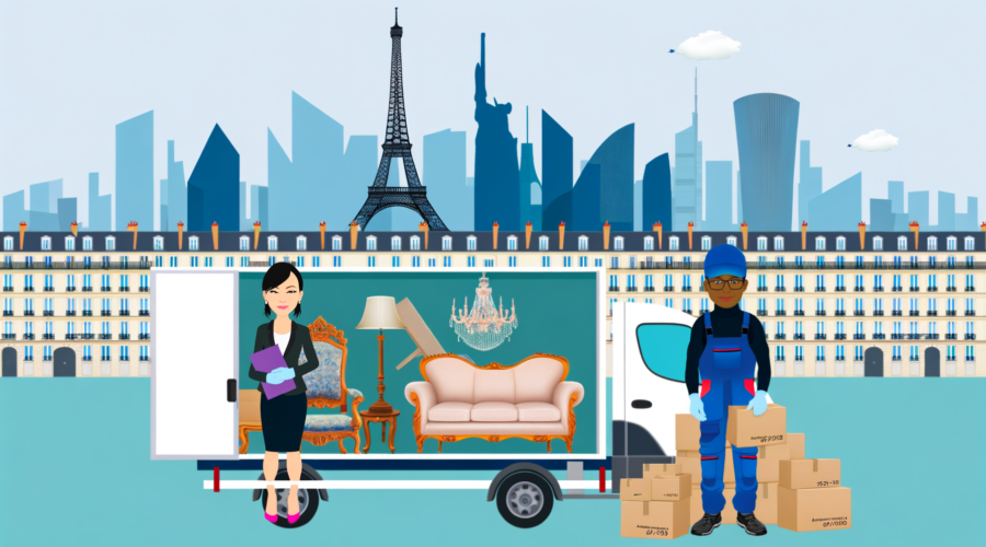 Un homme en train d'examiner des objets lors d'un débarras à Paris, planification et estimation des besoins et tarifs pour un déménagement serein